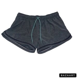Prana shorts with cutout trim in heathered gray with cut out trim. Size L YY